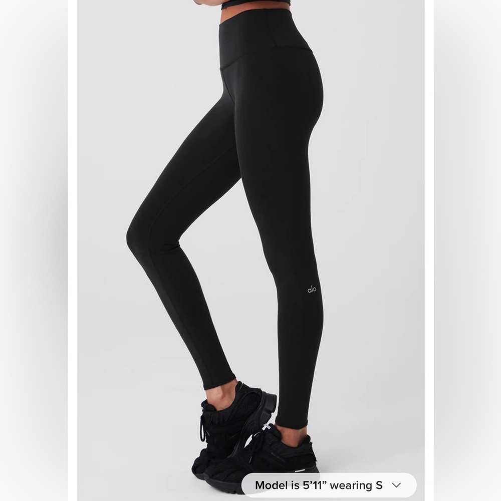 ALO YOGA black airbrush high waist leggings small